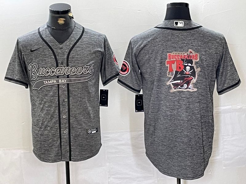 Men Tampa Bay Buccaneers Blank Grey Joint Name 2024 Nike Limited NFL Jersey style 3->tampa bay buccaneers->NFL Jersey